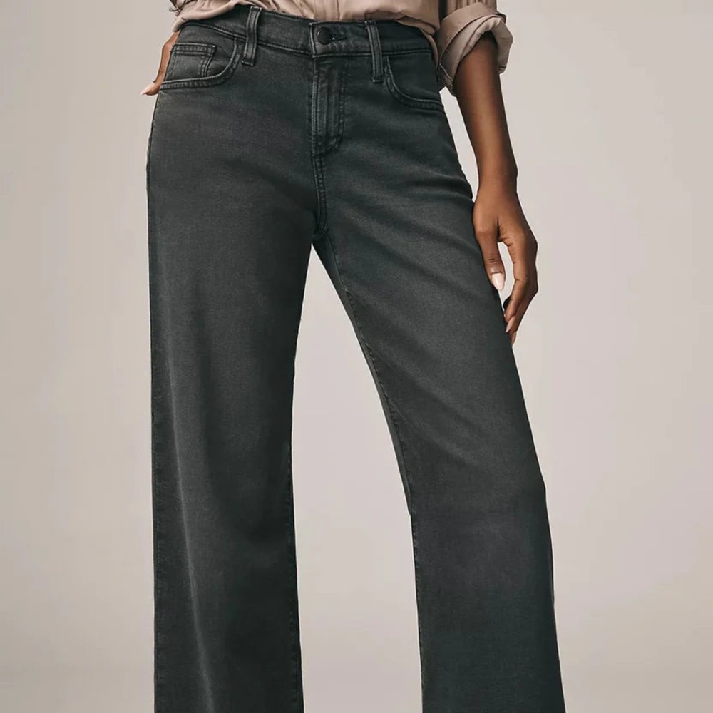 Joes Jean Lou Lou wide leg jeans low rise in black cat